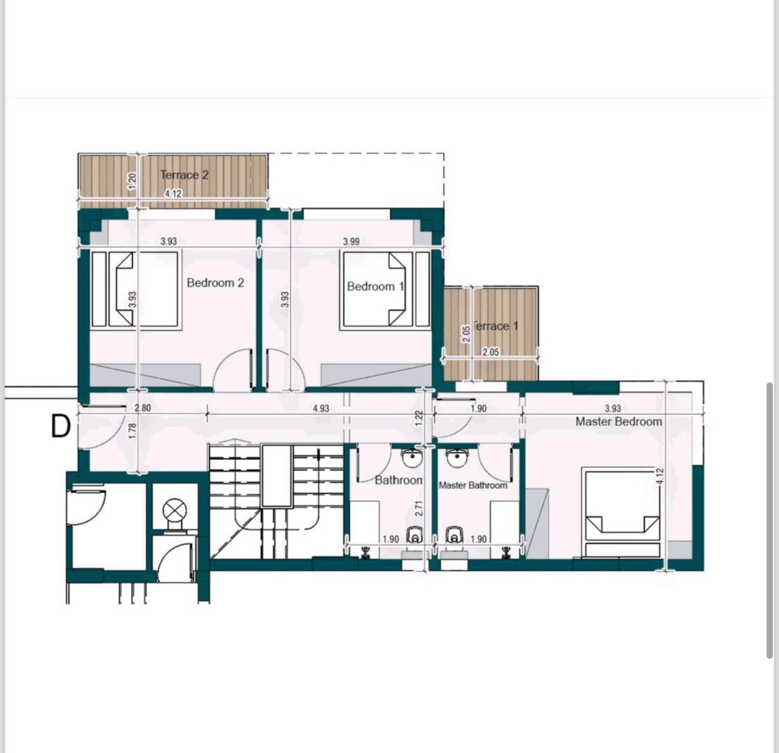 Floor plan for duplex at Bloomfields