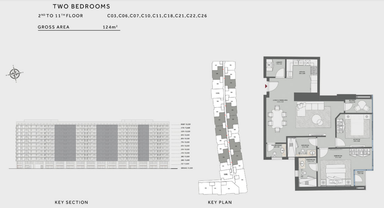 Floor plan for apartment at Marriott Residences Heliopolis