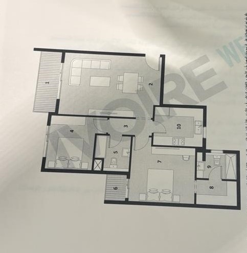 Floor plan for apartment at Ivoire West