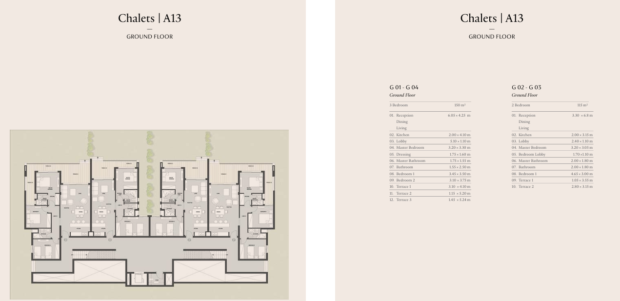 Floor plan for chalet at Carnelia