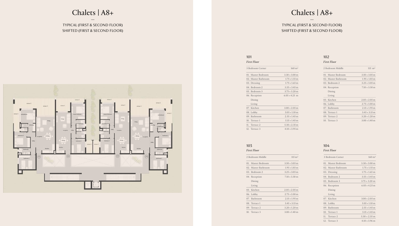 Floor plan for chalet at Carnelia