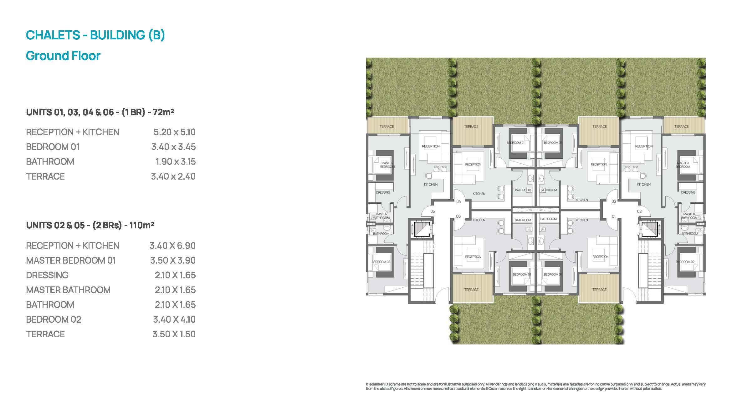 Floor plan for chalet at Safia - Ras El Hekma