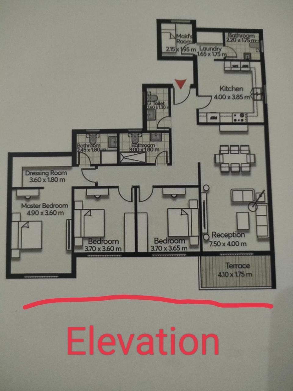 Floor plan for apartment at Mar ville
