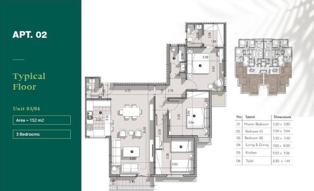 Floor plan for apartment at Rosail
