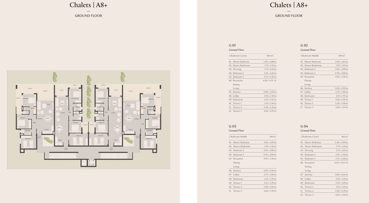 Floor plan for chalet at Carnelia