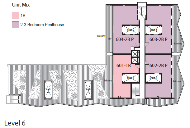 Floor plan for penthouse at Kinda