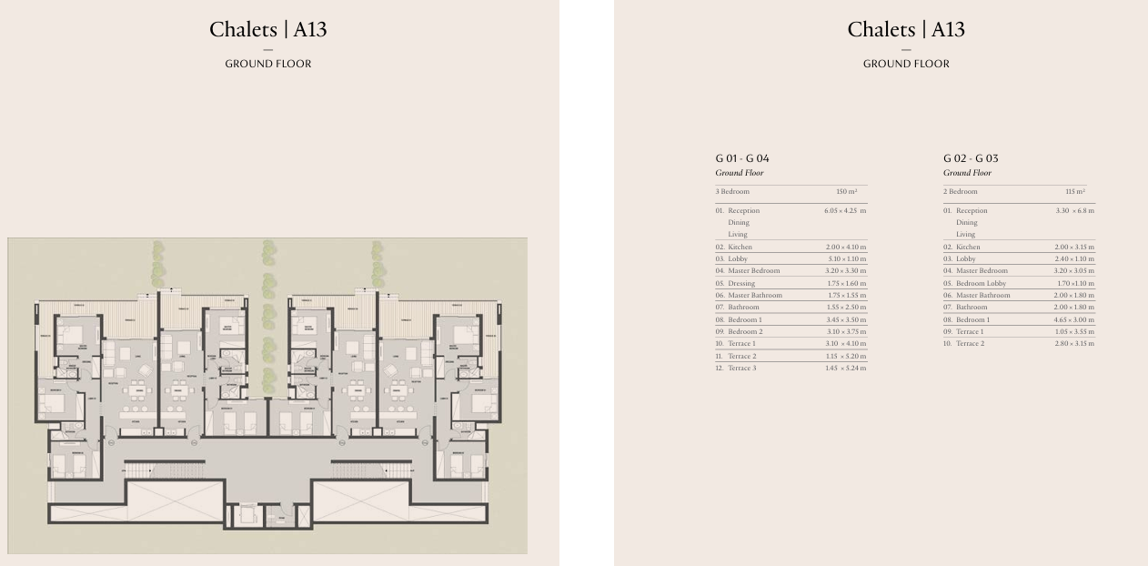 Floor plan for chalet at Carnelia