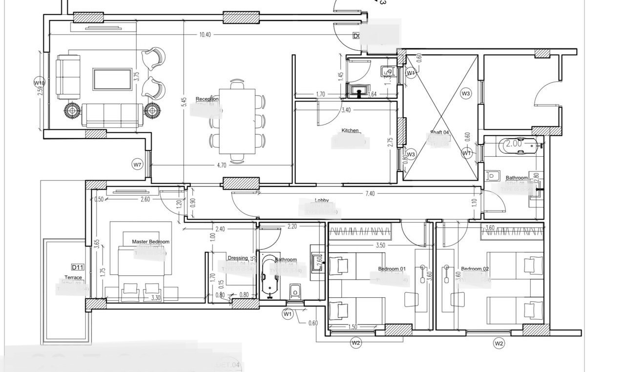 Floor plan for penthouse at Sun Capital