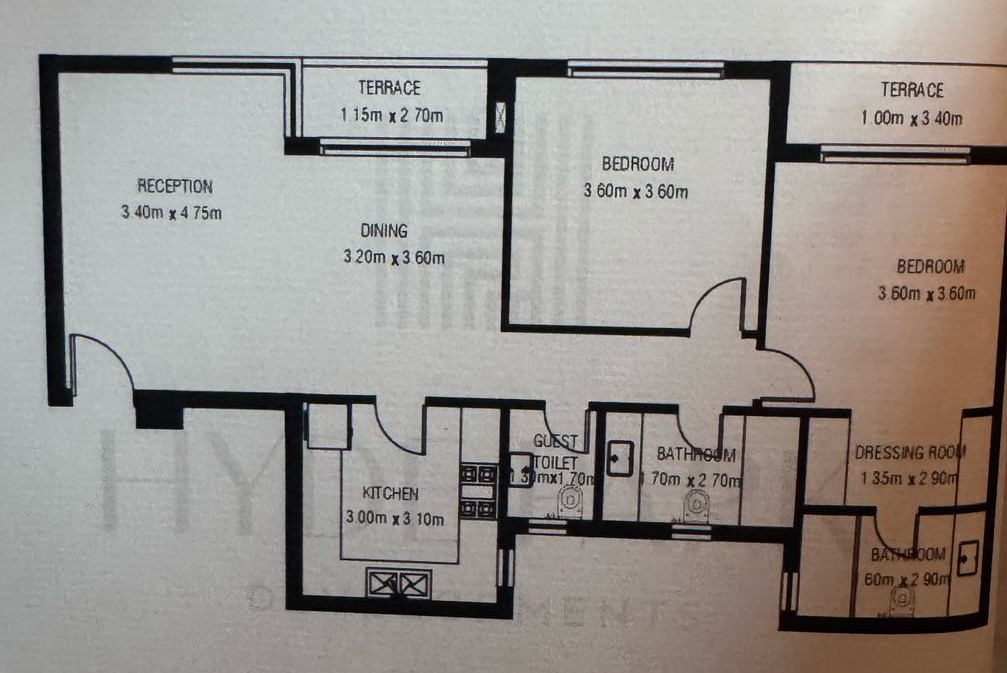 Floor plan for apartment at Garden Lakes