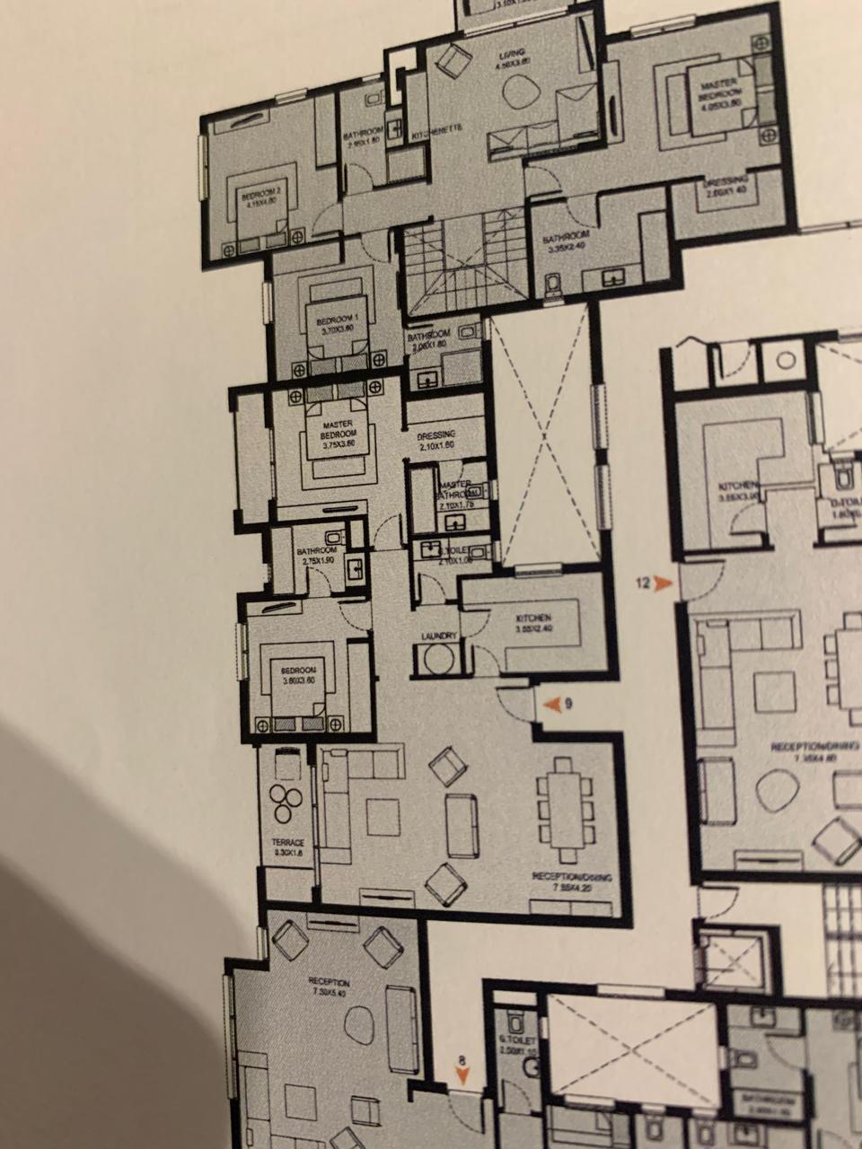 Floor plan for apartment at O West Orascom