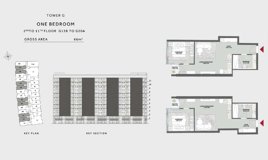 Floor plan for apartment at Marriott Residences Heliopolis