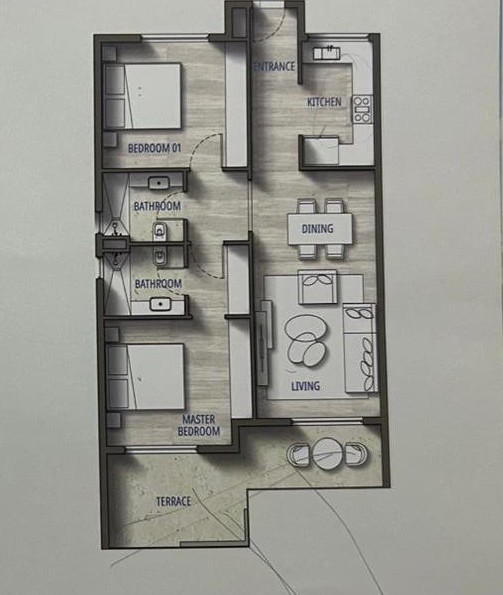 Floor plan for chalet at Southmed