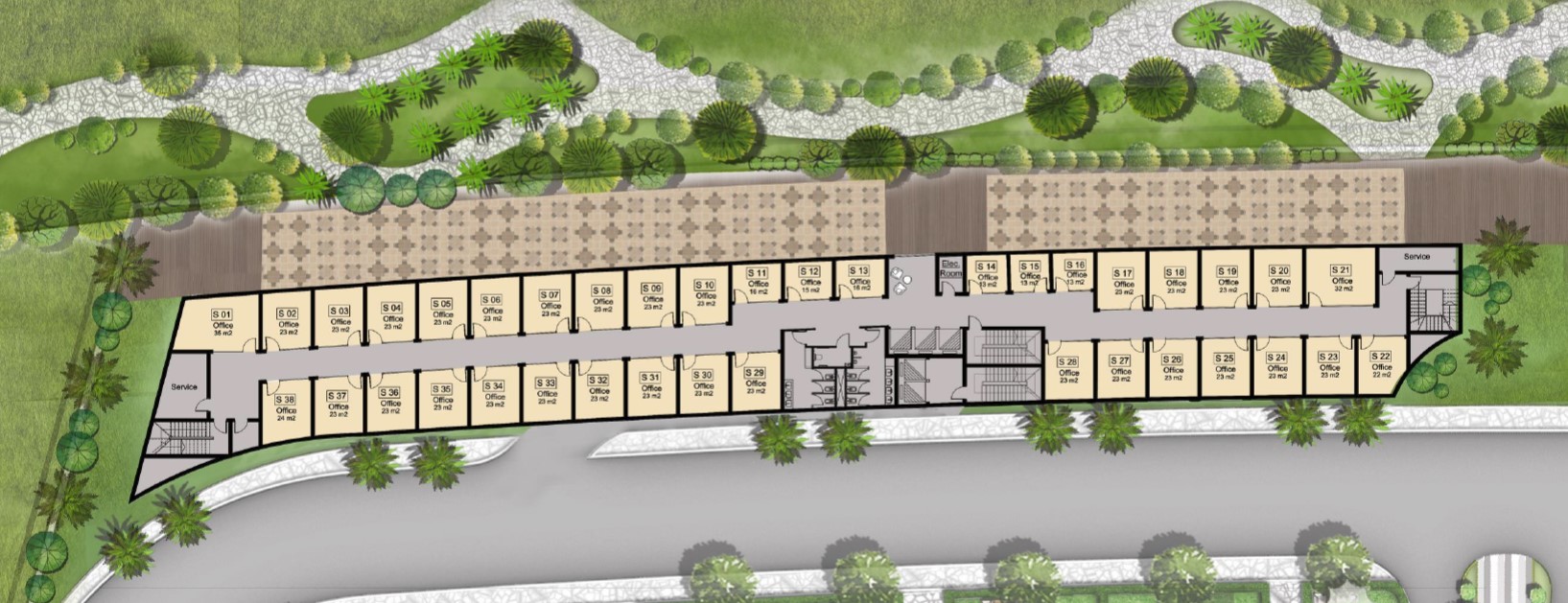 Floor plan for  at De joya 2 strip mall