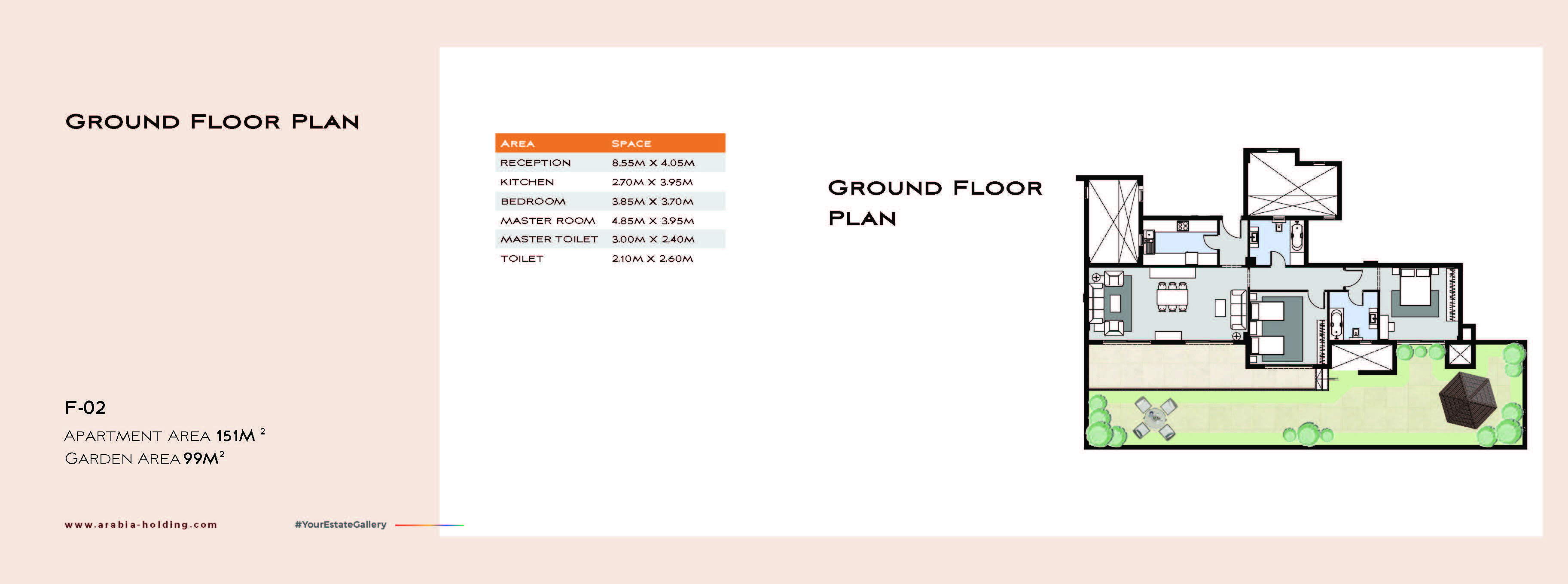 Floor plan for apartment at Galleria Residence