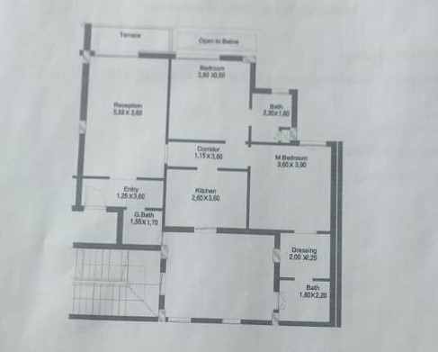 Floor plan for apartment at Terrace