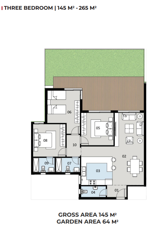 Floor plan for apartment at Red