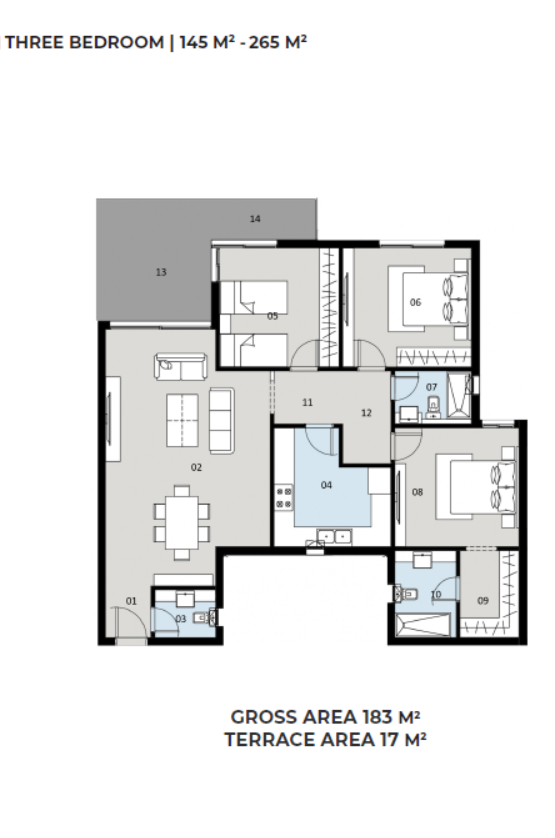 Floor plan for apartment at Red