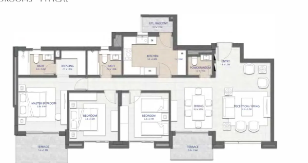 Floor plan for apartment at City Gate