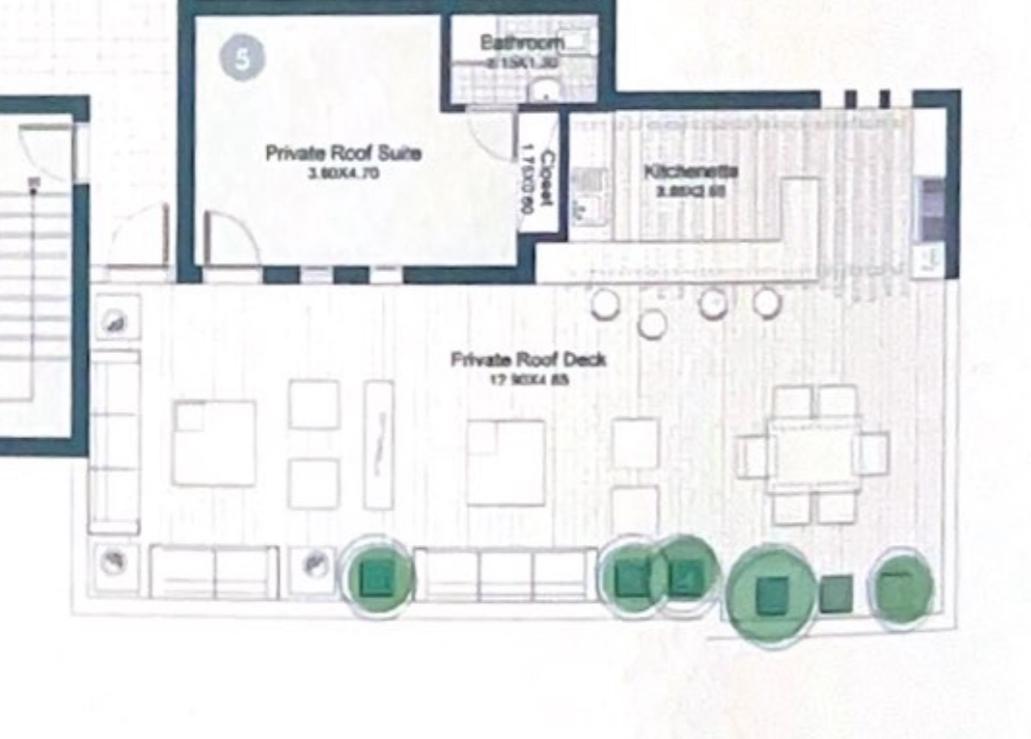 Floor plan for duplex at Westown Residences