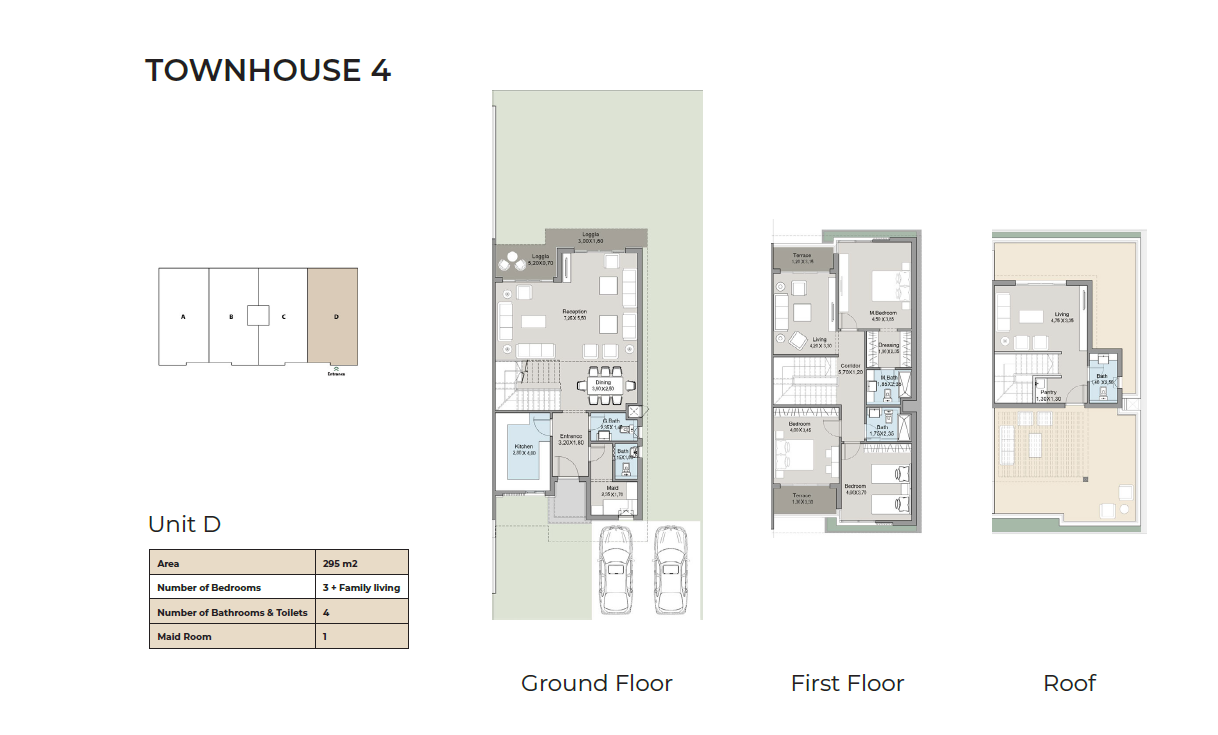 Floor plan for townhouse at Talda