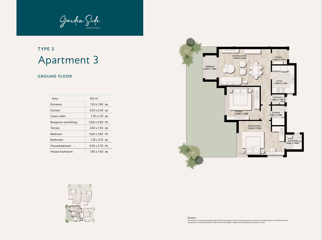 Floor plan for apartment at Garden Lakes
