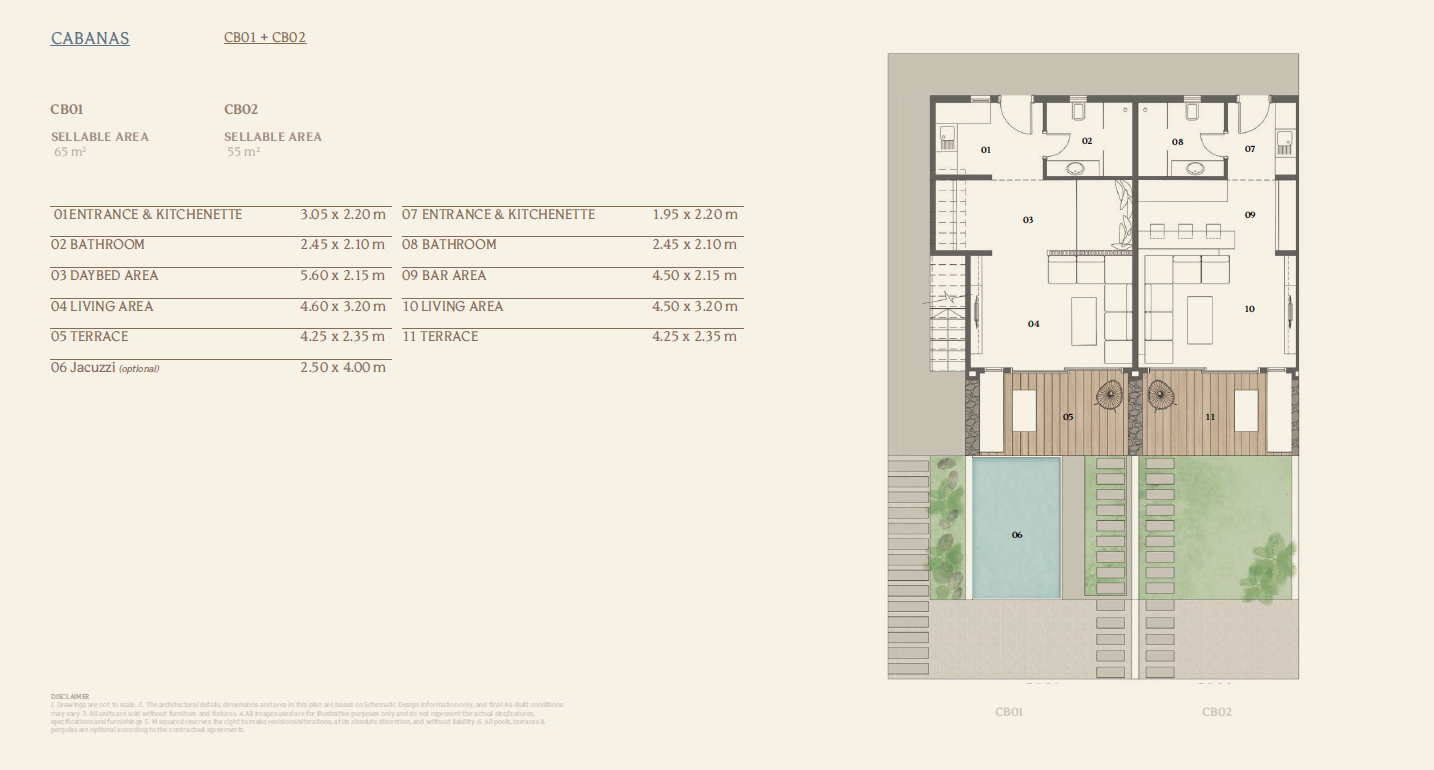 Floor plan for chalet at El Masyaf