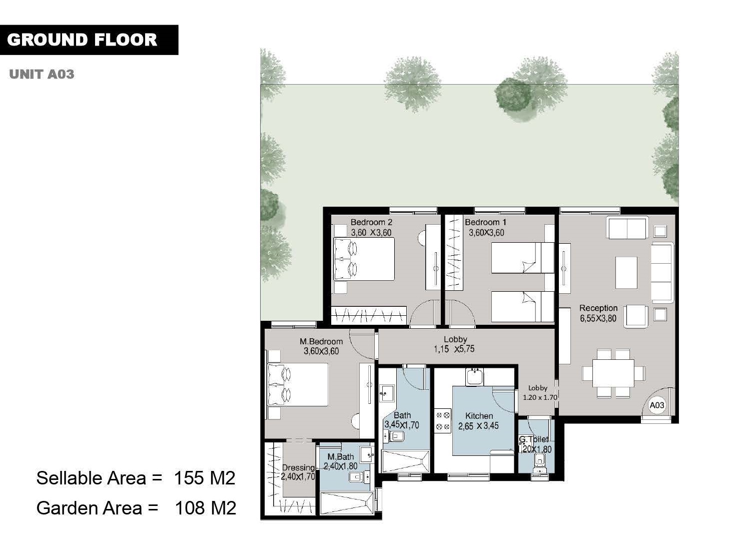 Floor plan for apartment at Monark Residence
