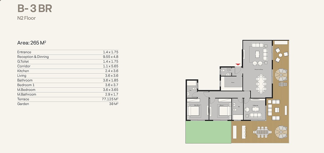 Floor plan for apartment at Nest