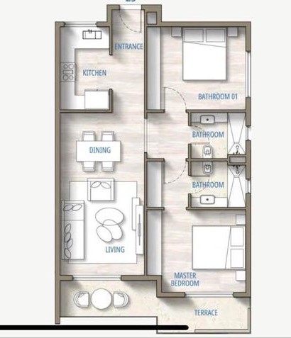 Floor plan for chalet at Southmed