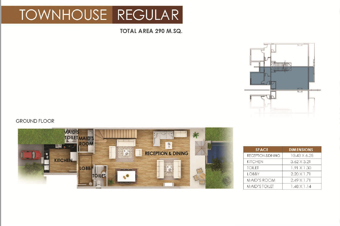 Floor plan for townhouse at Mountain View ICity New Cairo