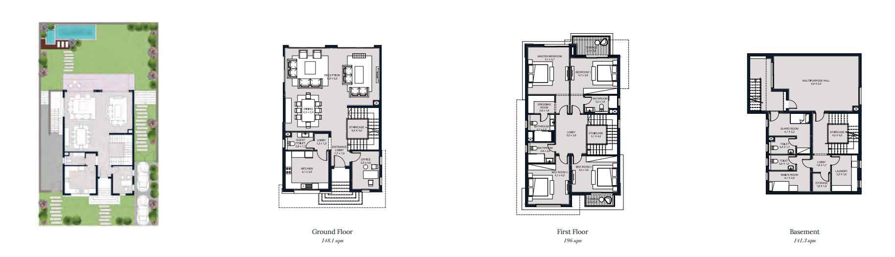 Floor plan for villa at The Giselle  SwanLake Residences
