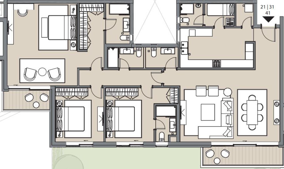 Floor plan for apartment at Swanlake Residences
