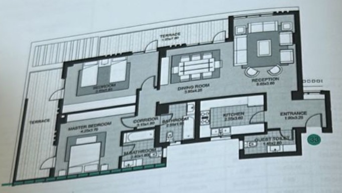 Floor plan for apartment at Villette