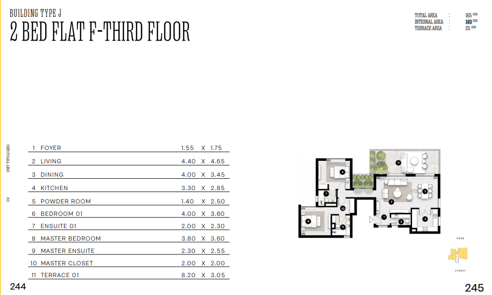 Floor plan for apartment at Solana