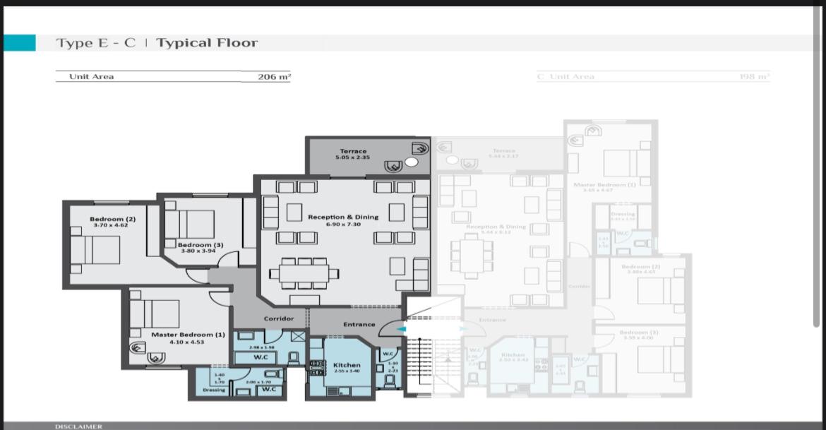 Floor plan for apartment at Rock Vera