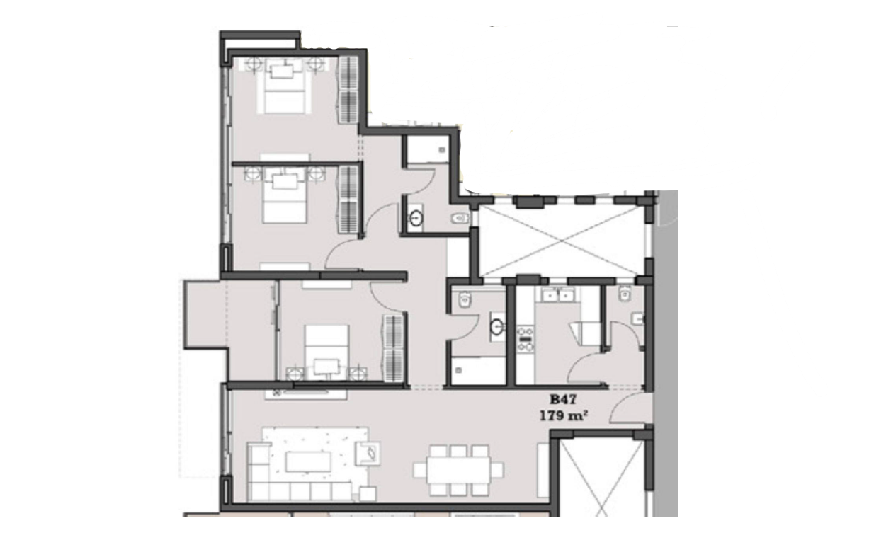 Floor plan for apartment at The View Waterway