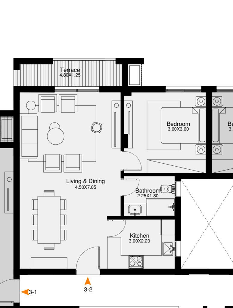 Floor plan for apartment at O West Orascom