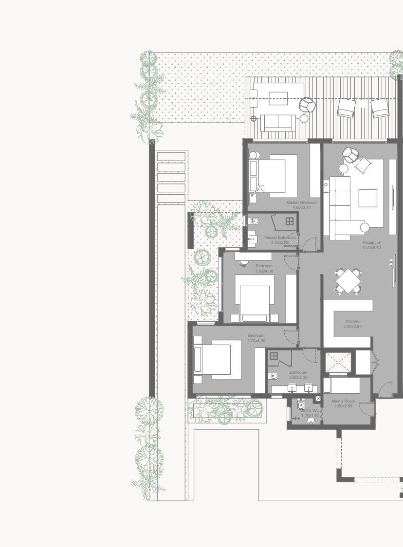 Floor plan for chalet at Playa Ghazala