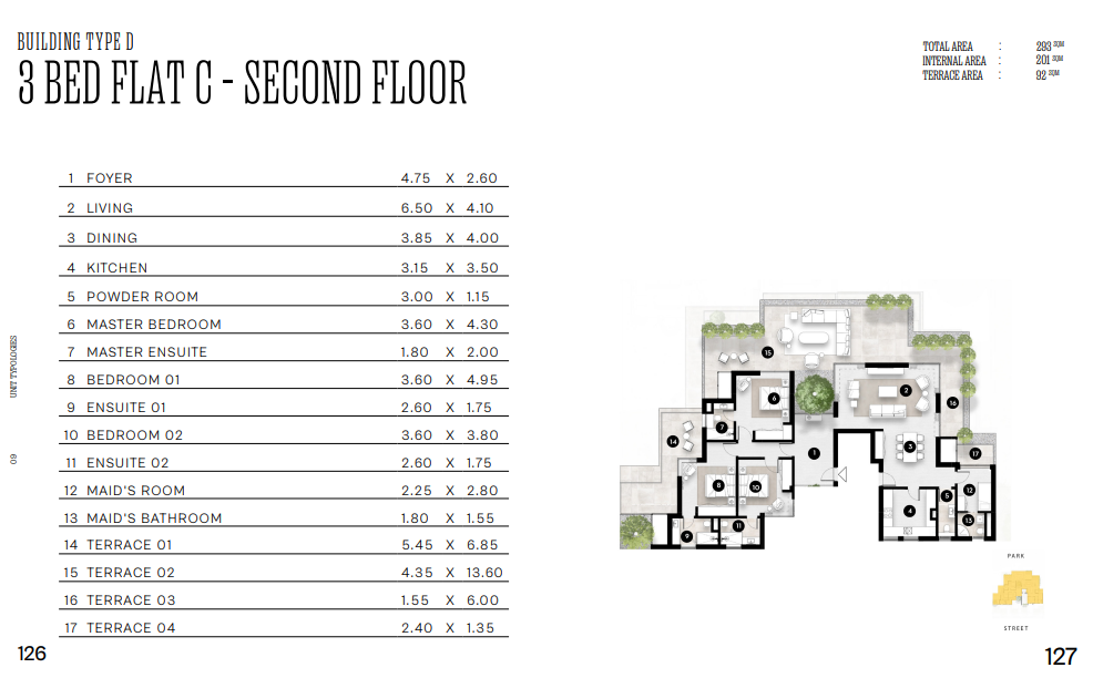 Floor plan for apartment at Solana