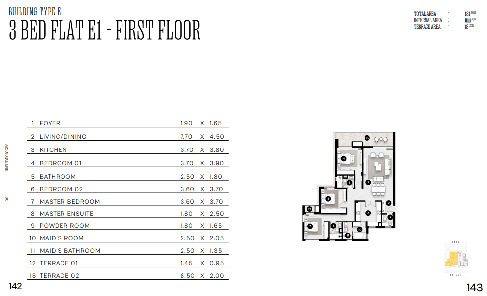 Floor plan for apartment at Solana