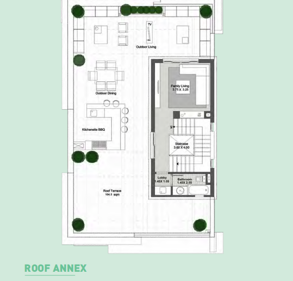 Floor plan for villa at Villette
