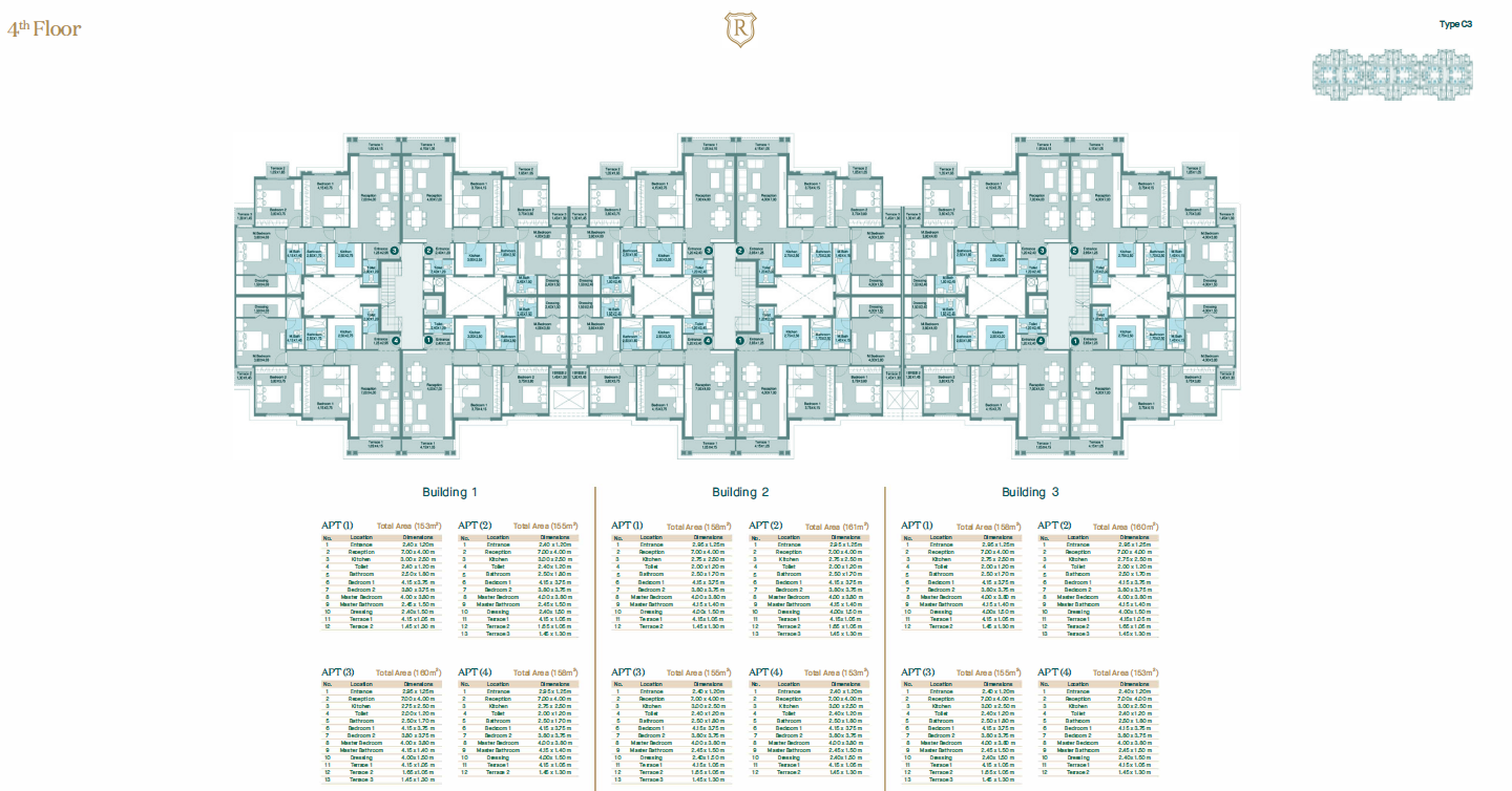 Floor plan for apartment at Regent's Square