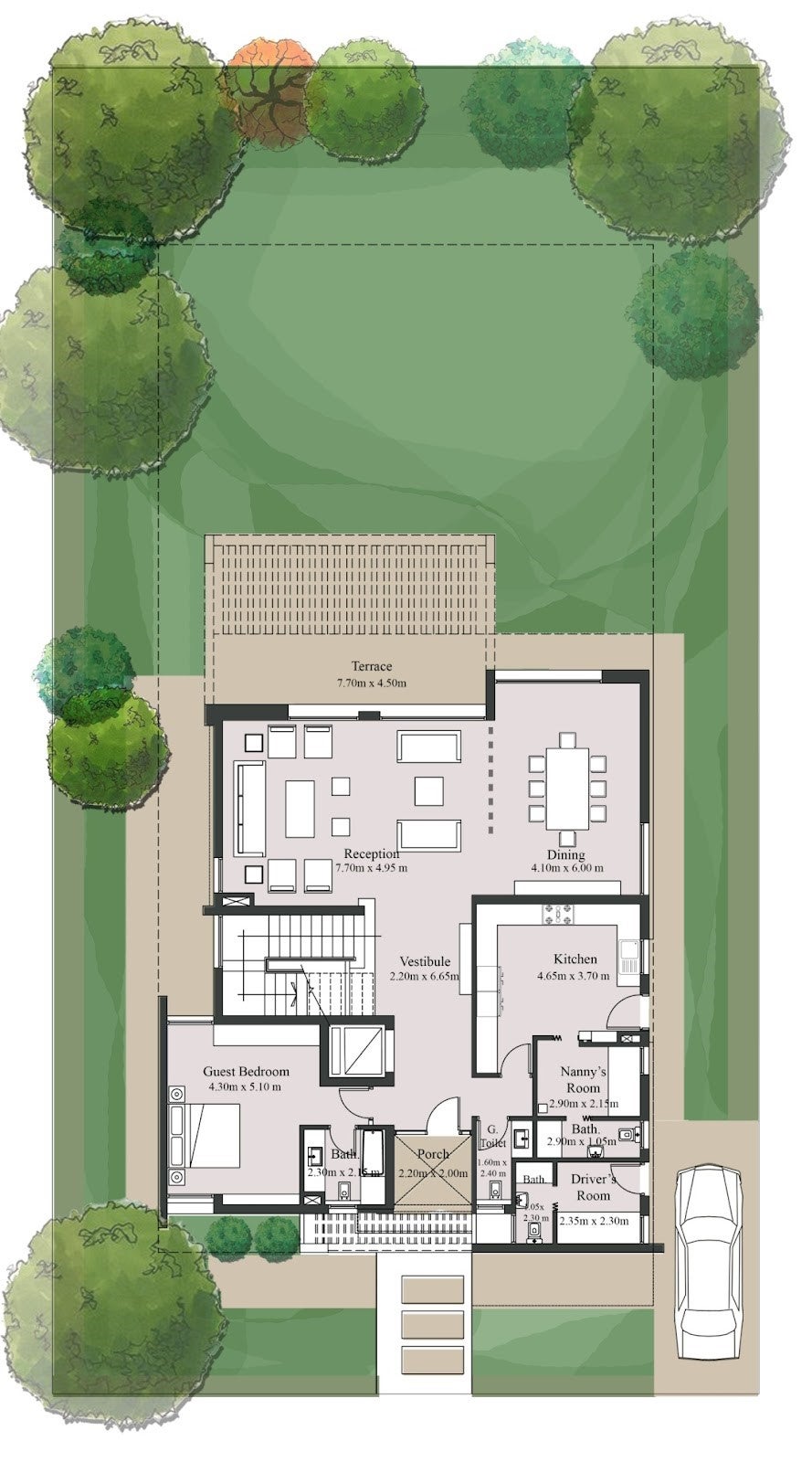 Floor plan for villa at Palm Hills New Cairo