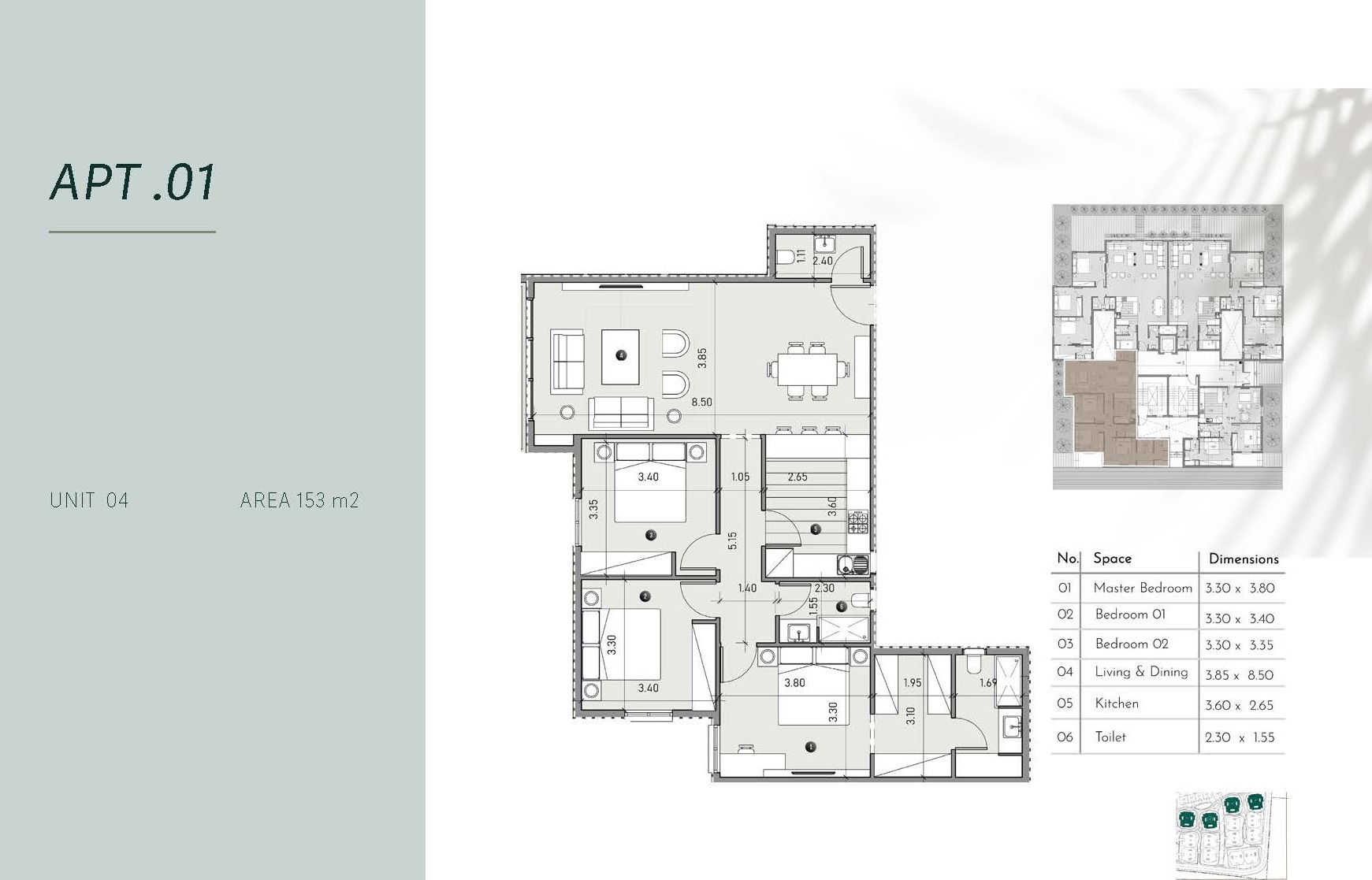 Floor plan for apartment at Rosail