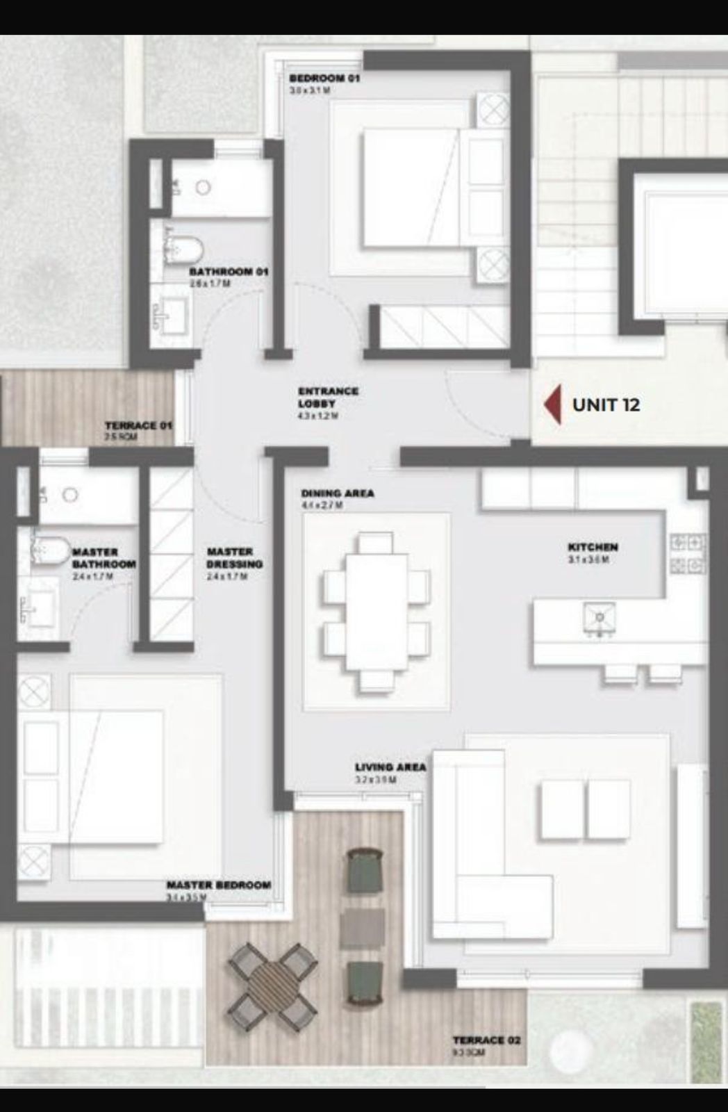 Floor plan for chalet at Solare
