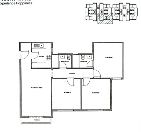 Floor plan for apartment at Aliva Mountain View Mostakbal City