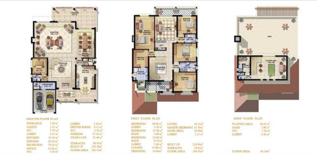 Floor plan for villa at Mountain View 2