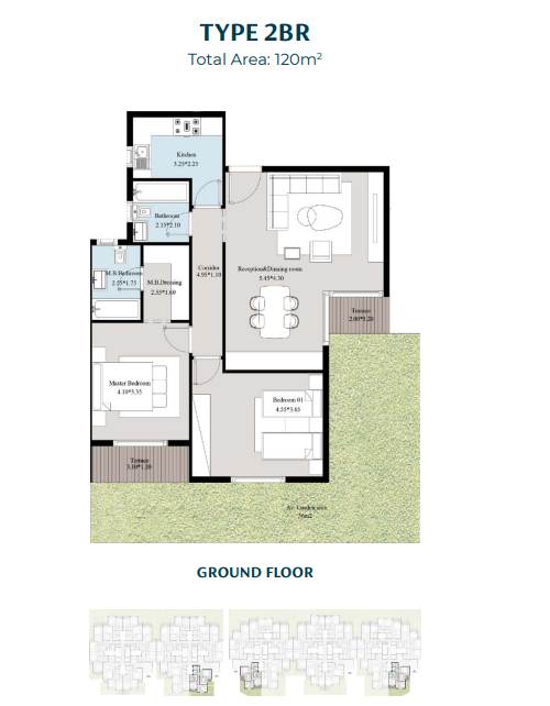 Floor plan for apartment at Acasa Mia