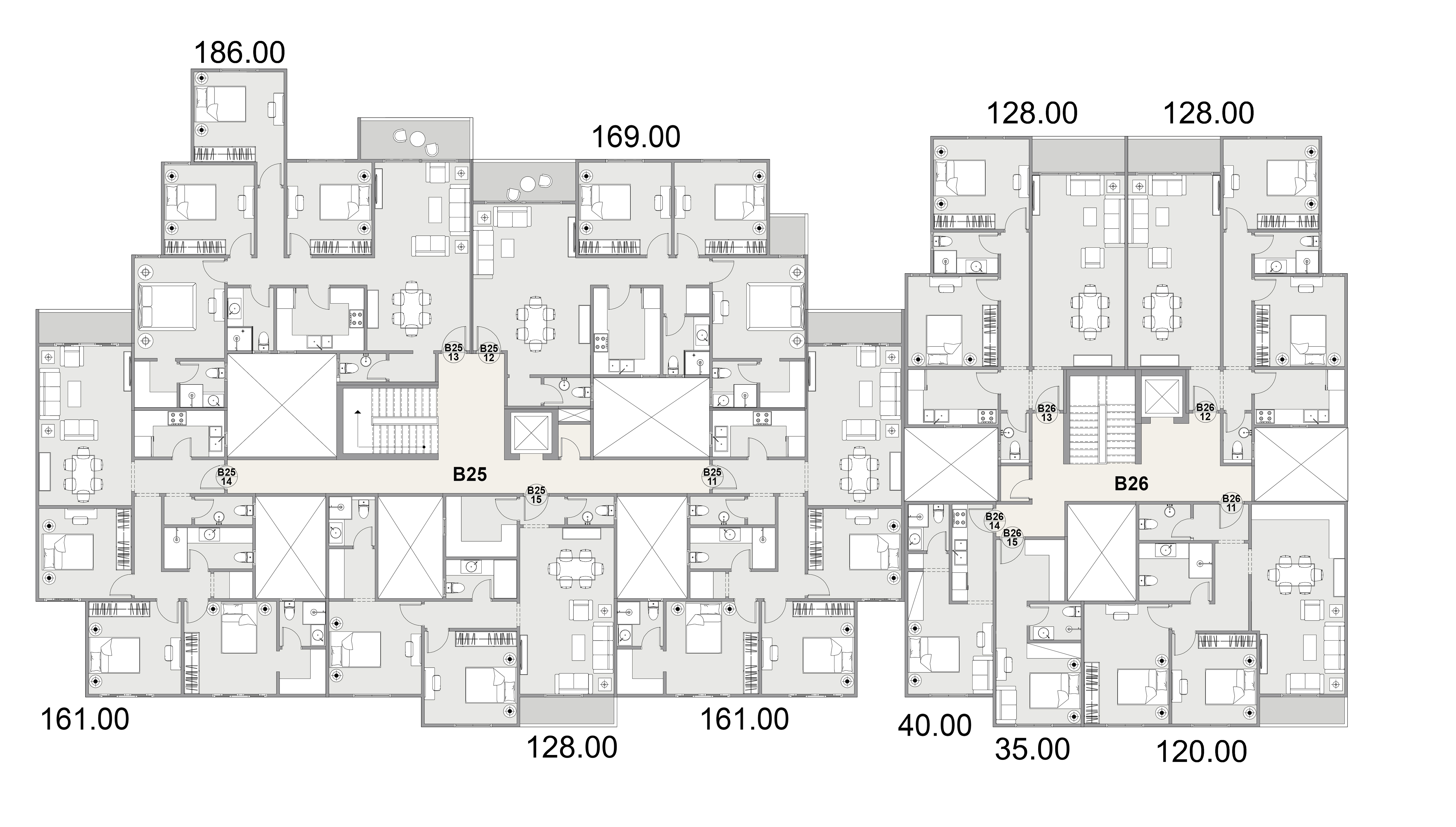 Floor plan for apartment at La Colina East
