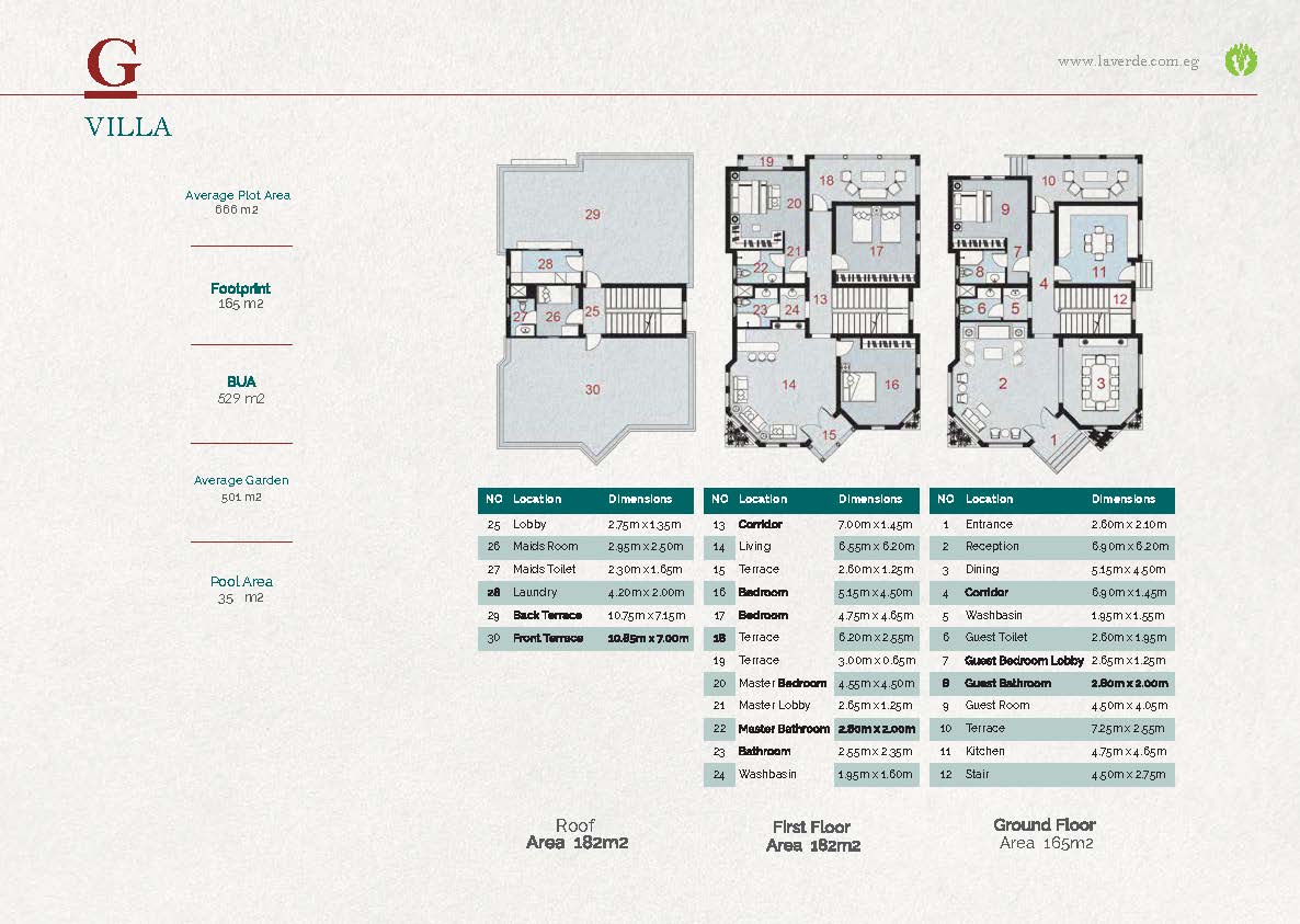 Floor plan for villa at La Verde New Capital